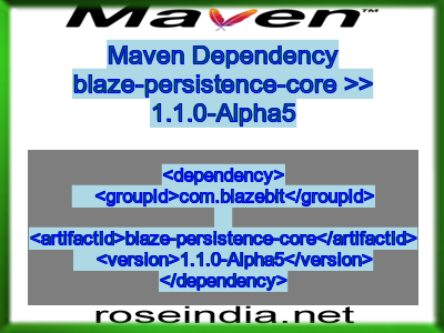Maven dependency of blaze-persistence-core version 1.1.0-Alpha5