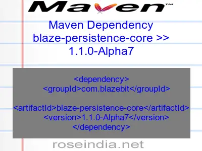 Maven dependency of blaze-persistence-core version 1.1.0-Alpha7