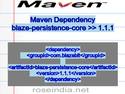 Maven dependency of blaze-persistence-core version 1.1.1