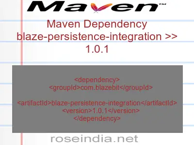 Maven dependency of blaze-persistence-integration version 1.0.1