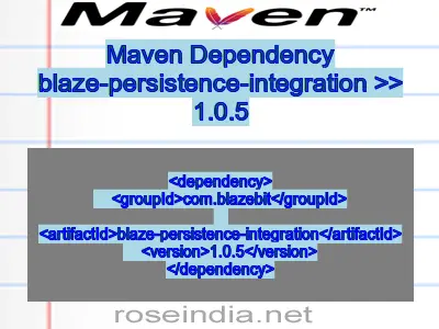 Maven dependency of blaze-persistence-integration version 1.0.5