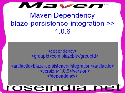 Maven dependency of blaze-persistence-integration version 1.0.6