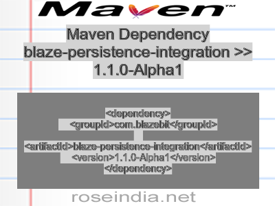 Maven dependency of blaze-persistence-integration version 1.1.0-Alpha1