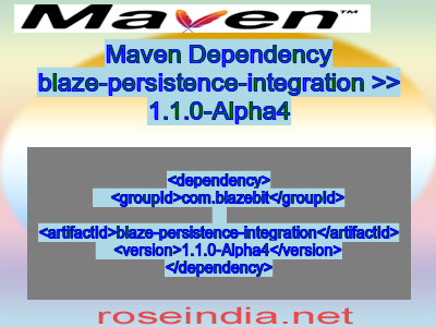 Maven dependency of blaze-persistence-integration version 1.1.0-Alpha4