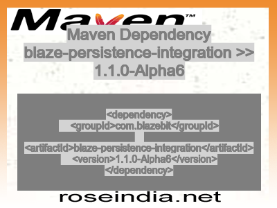 Maven dependency of blaze-persistence-integration version 1.1.0-Alpha6