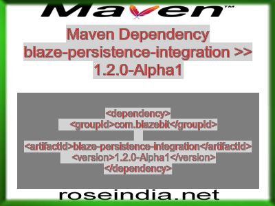 Maven dependency of blaze-persistence-integration version 1.2.0-Alpha1