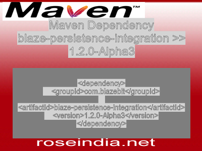 Maven dependency of blaze-persistence-integration version 1.2.0-Alpha3