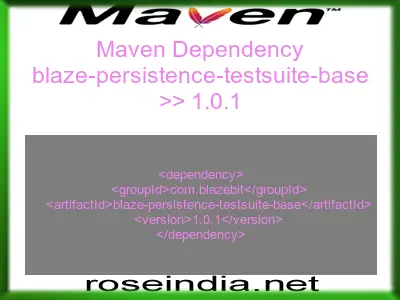 Maven dependency of blaze-persistence-testsuite-base version 1.0.1