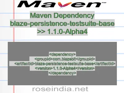 Maven dependency of blaze-persistence-testsuite-base version 1.1.0-Alpha4