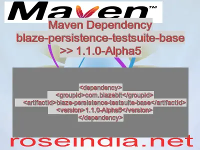 Maven dependency of blaze-persistence-testsuite-base version 1.1.0-Alpha5