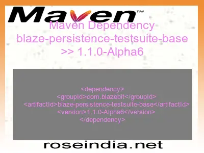 Maven dependency of blaze-persistence-testsuite-base version 1.1.0-Alpha6