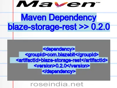 Maven dependency of blaze-storage-rest version 0.2.0