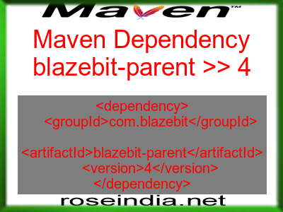 Maven dependency of blazebit-parent version 4