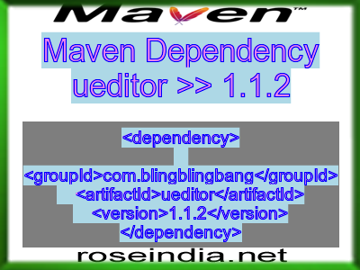 Maven dependency of ueditor version 1.1.2