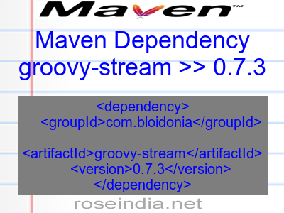 Maven dependency of groovy-stream version 0.7.3