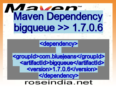 Maven dependency of bigqueue version 1.7.0.6