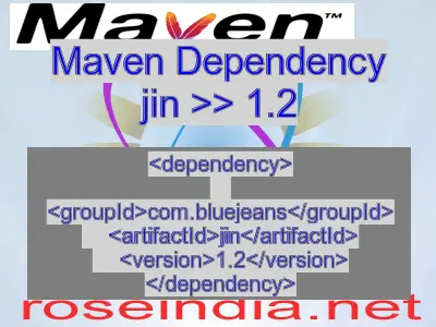 Maven dependency of jin version 1.2