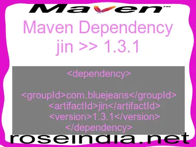 Maven dependency of jin version 1.3.1