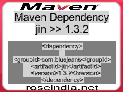 Maven dependency of jin version 1.3.2
