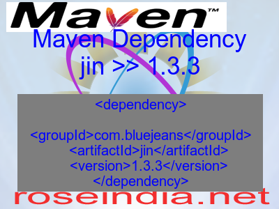 Maven dependency of jin version 1.3.3
