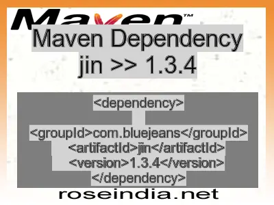 Maven dependency of jin version 1.3.4