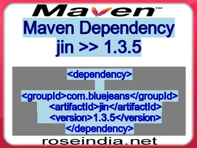 Maven dependency of jin version 1.3.5