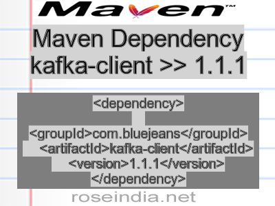 Maven dependency of kafka-client version 1.1.1