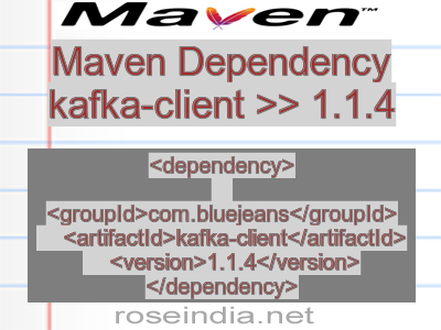 Maven dependency of kafka-client version 1.1.4