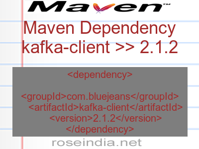 Maven dependency of kafka-client version 2.1.2