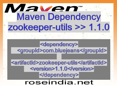 Maven dependency of zookeeper-utils version 1.1.0