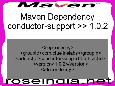 Maven dependency of conductor-support version 1.0.2