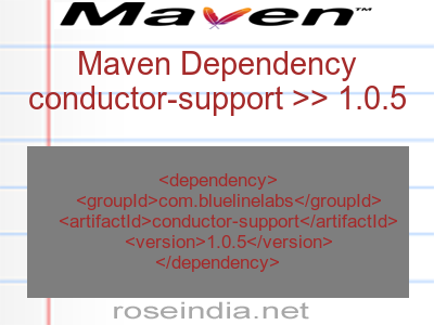 Maven dependency of conductor-support version 1.0.5