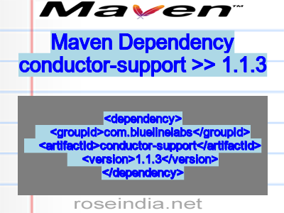 Maven dependency of conductor-support version 1.1.3