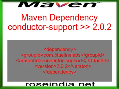 Maven dependency of conductor-support version 2.0.2