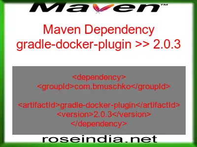 Maven dependency of gradle-docker-plugin version 2.0.3