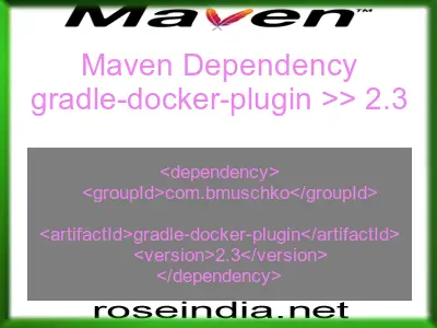 Maven dependency of gradle-docker-plugin version 2.3