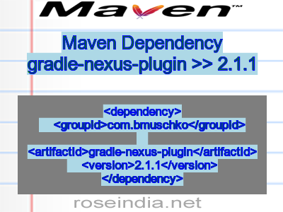 Maven dependency of gradle-nexus-plugin version 2.1.1