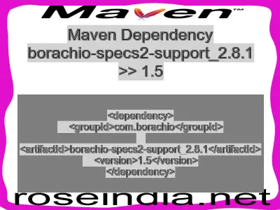 Maven dependency of borachio-specs2-support_2.8.1 version 1.5