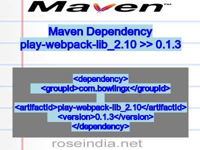 Maven dependency of play-webpack-lib_2.10 version 0.1.3