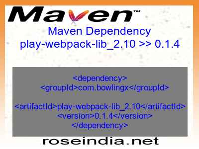 Maven dependency of play-webpack-lib_2.10 version 0.1.4