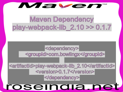 Maven dependency of play-webpack-lib_2.10 version 0.1.7