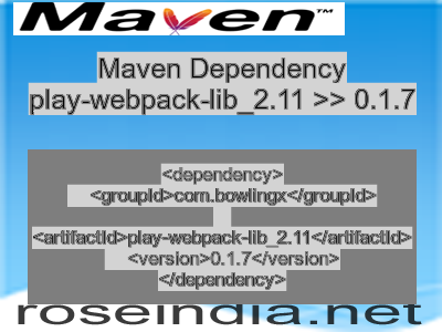 Maven dependency of play-webpack-lib_2.11 version 0.1.7