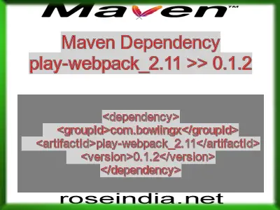 Maven dependency of play-webpack_2.11 version 0.1.2