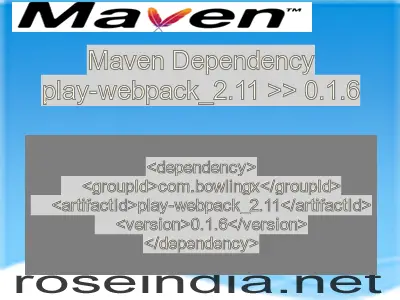 Maven dependency of play-webpack_2.11 version 0.1.6