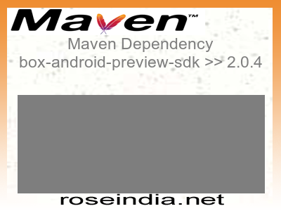 Maven dependency of box-android-preview-sdk version 2.0.4