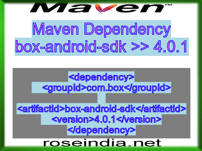 Maven dependency of box-android-sdk version 4.0.1