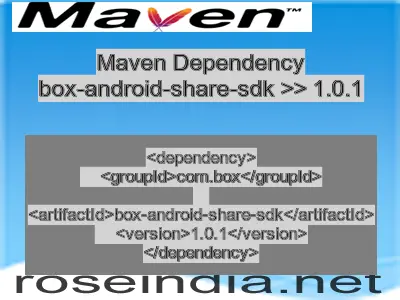 Maven dependency of box-android-share-sdk version 1.0.1