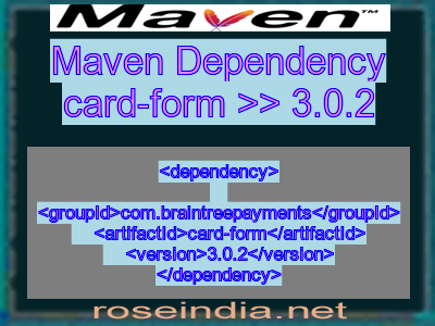 Maven dependency of card-form version 3.0.2