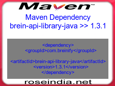 Maven dependency of brein-api-library-java version 1.3.1