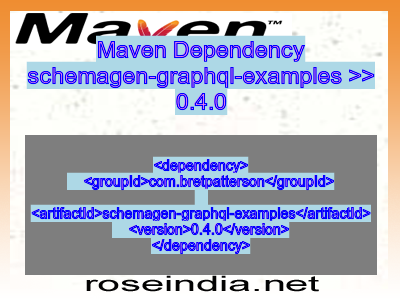 Maven dependency of schemagen-graphql-examples version 0.4.0